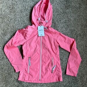 New Garb Youth Girls Outerwear Rain Golf Jacket Medium Age 7-8 Full Zip Youth